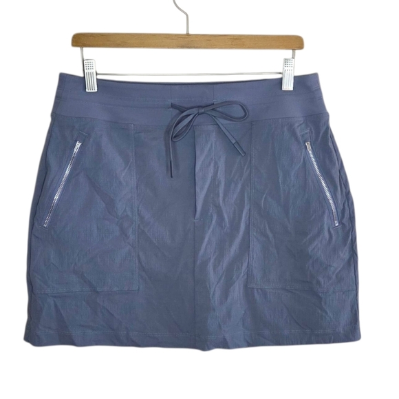 Athleta | Trekkie North Gray Skort Size 12 Side Zip Pockets Pickleball Golf - Picture 1 of 6